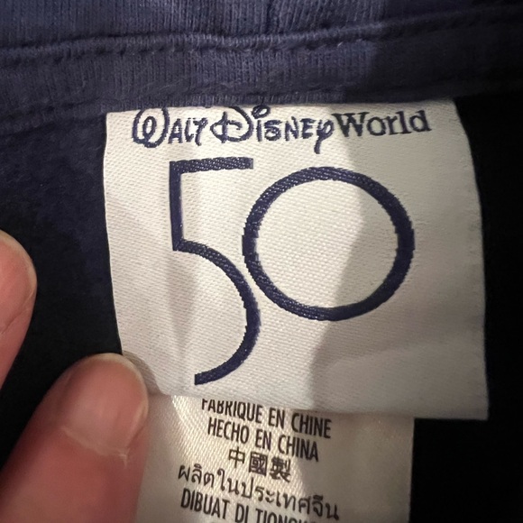 Walt Disney World 50th Anniversary Navy Iridescent Castle Sweatshirt | Size S - Picture 11 of 11